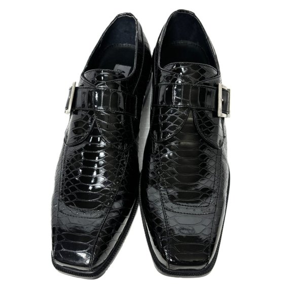VTG Formal Faux Reptile Embossed Dress Blk Shoe Rare Zoot Suit OOAK NWOT main image 9